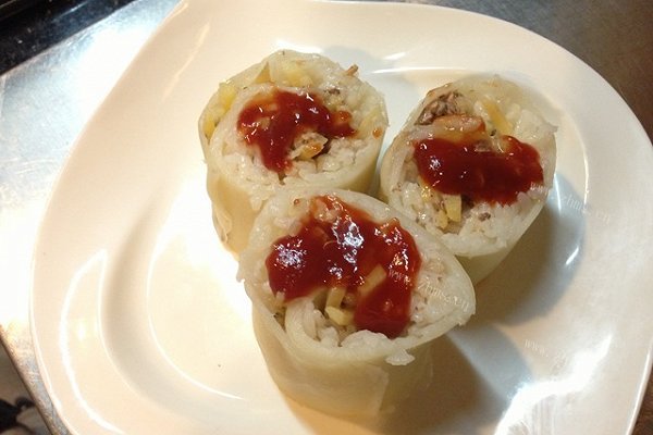 自制凉皮卷饭