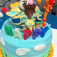 超有愛的魔獸翻糖彩虹蛋糕
