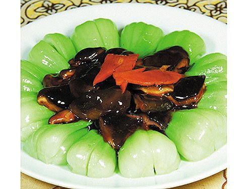 家常菜香菇扒油菜