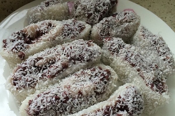 椰蓉糯米豆沙卷