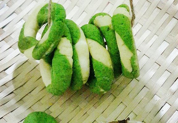 抹茶双色圈圈饼干