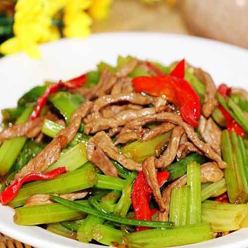 「绿色食物」芹菜炒肉