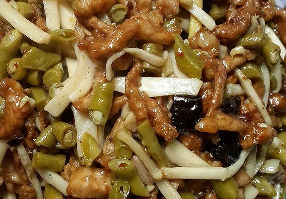 杏苞菇炒肉丝