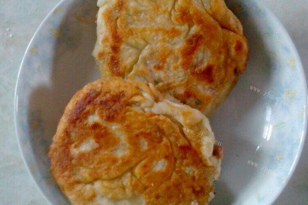香葱肉馅千层饼