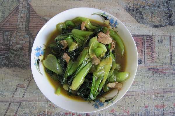 美味青菜炒肉丝