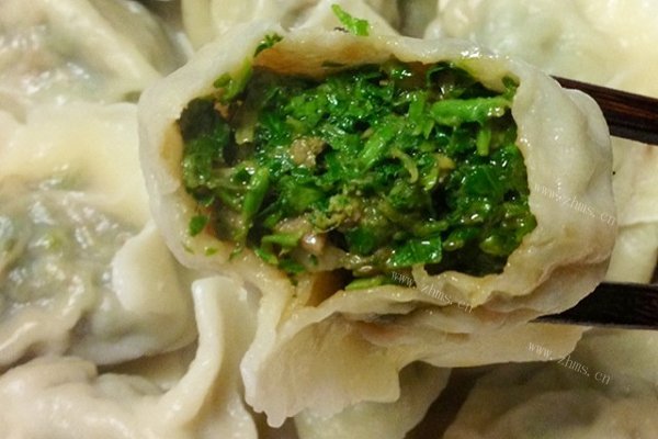 家常美味苜蓿肉饺子
