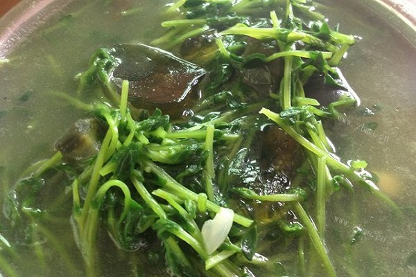 自制上汤豆苗皮蛋