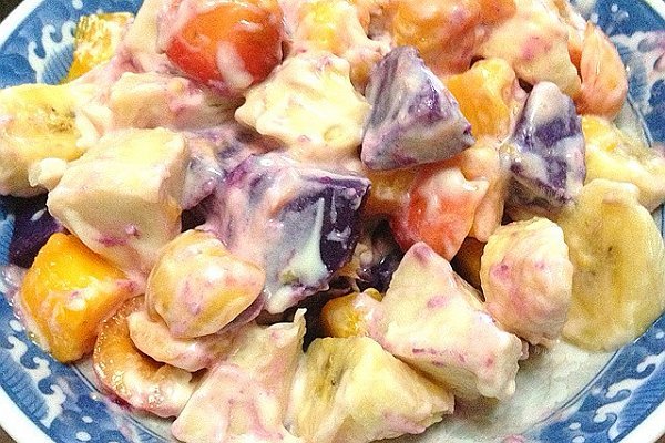 自制紫薯杂果沙拉