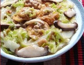 香菇白菜烧面筋