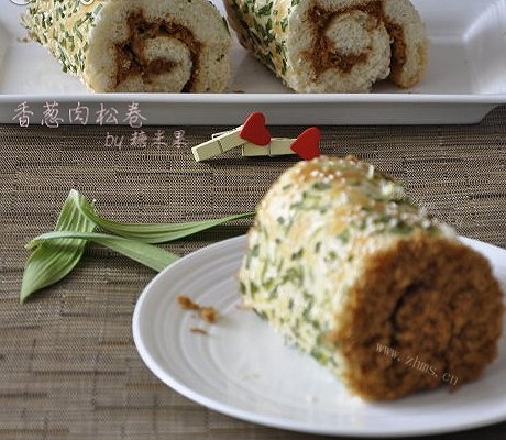 香葱肉松卷
