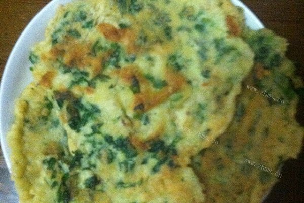 芹菜叶鸡蛋饼