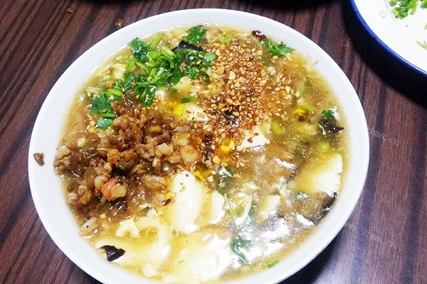 营养美味-海鲜香菇豆腐脑~老北京味儿