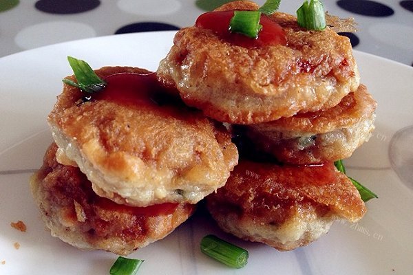 打耳光都不放-藕豆腐肉饼配糖醋酱