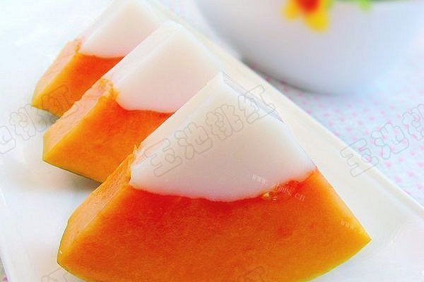 DIY木瓜杏仁冻
