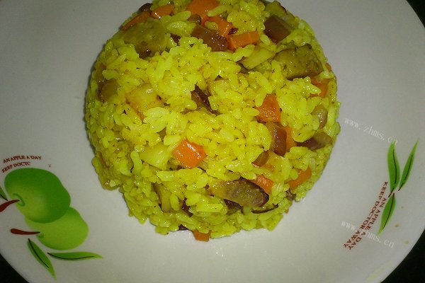 咖喱鱼丸炒饭