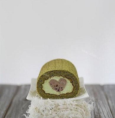 家庭版美味抹茶红豆蛋糕