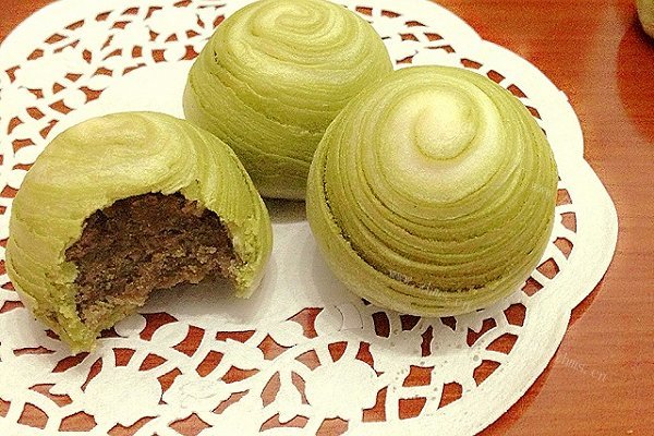 自制抹茶绿豆酥