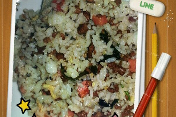 火腿芝士肉沫炒饭