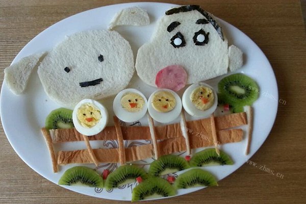 蜡笔小新和阿呆早餐