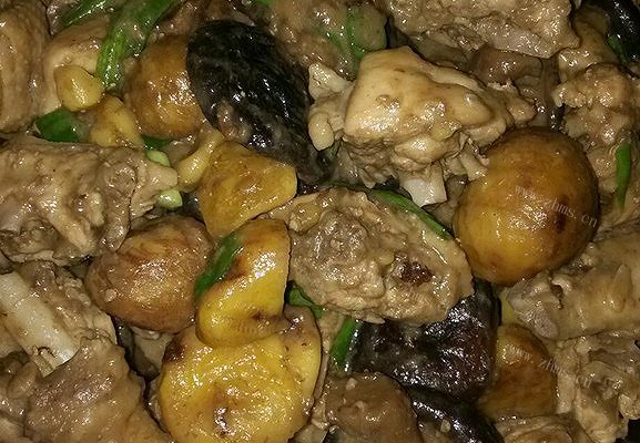 冬菇栗子焖鸡
