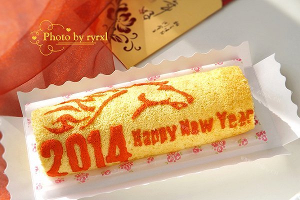 神马贺新年-彩绘蛋糕卷