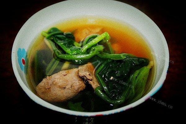家常猪肝菠菜汤