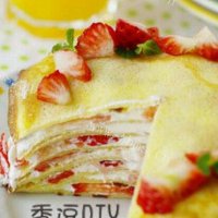 草莓千层饼