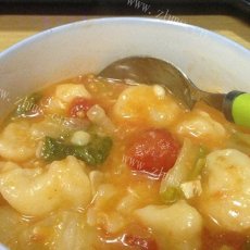 番茄浓汁疙瘩汤
