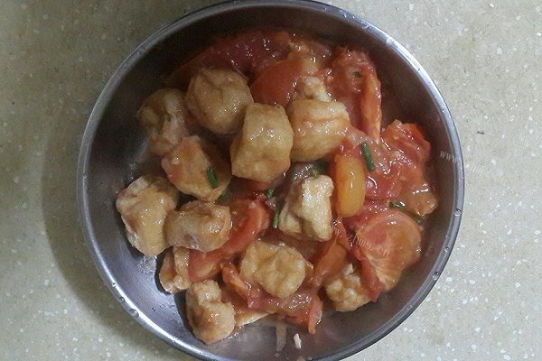 自制蕃茄抄炸豆腐
