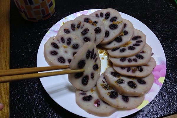 桂花糯米紫米藕
