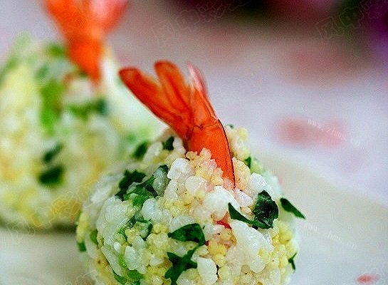 美味金银鲜虾饭团