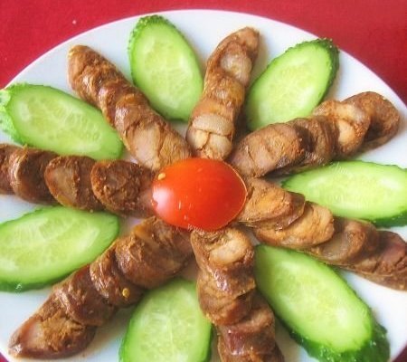 美味的四川麻辣肠制作DIY