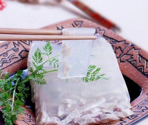 水晶肉皮冻