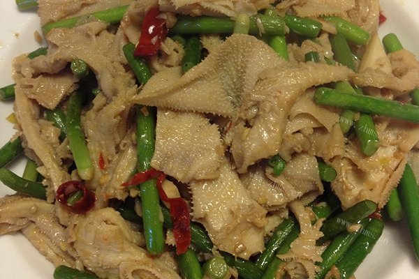 家常蒜薹炒牛肚