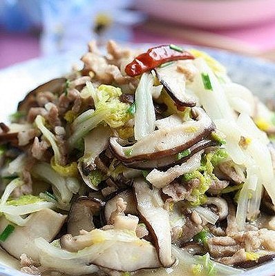 豆皮炒白菜