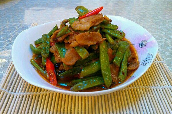 四季豆炒肉片