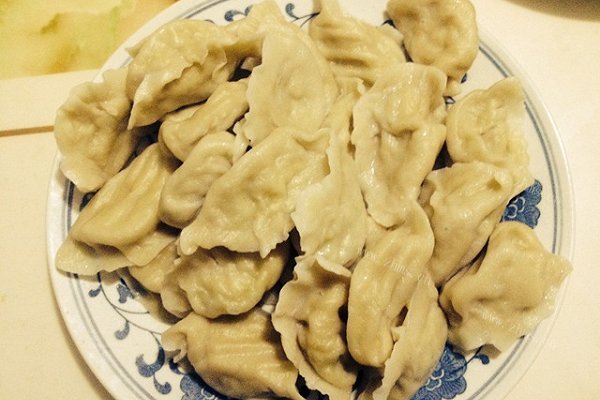 圆白菜鲜虾鸡蛋饺子