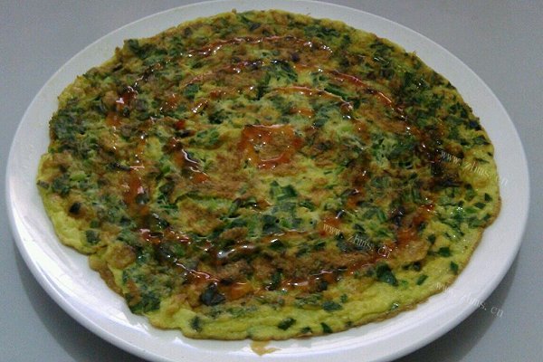 香煎韭菜鸡蛋饼