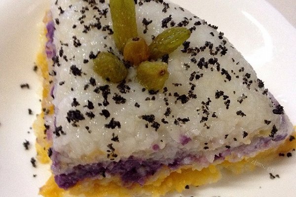 宝宝食谱：彩色芝香糯米糕～