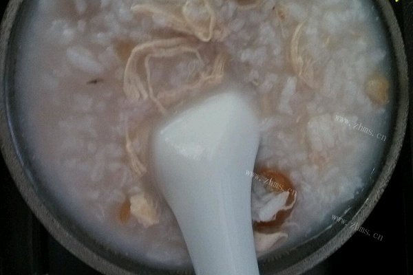 板栗鸡丝粥