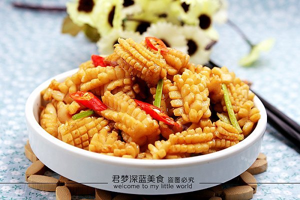 柱候酱爆鱿鱼花