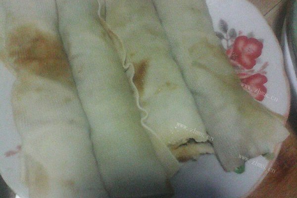 美味韭菜鸡蛋虾皮 豆腐皮 卷