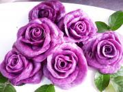 面塑类之紫薯玫瑰  超级生动形象