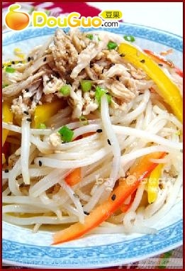 好吃的银牙鸡丝