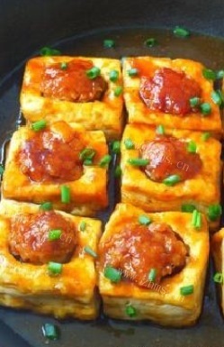 自制肉馅锅塌豆腐