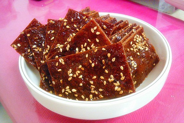 美味蜜汁黑椒猪肉脯