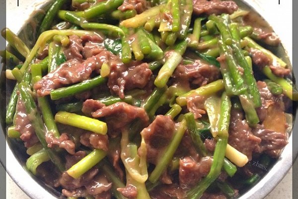牛肉炒蒜苗