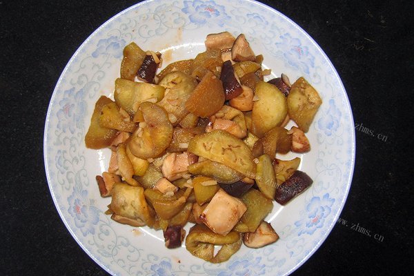 黄酒浇烧香菇茄子