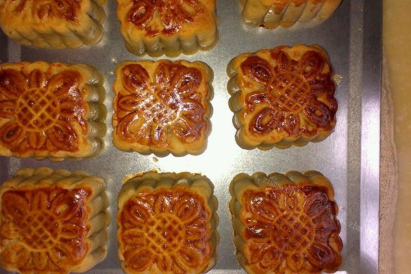 自制绿豆沙月饼