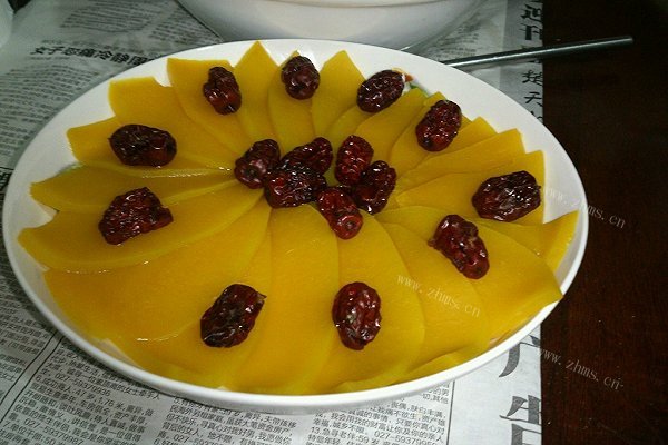 自制蜜枣蒸南瓜